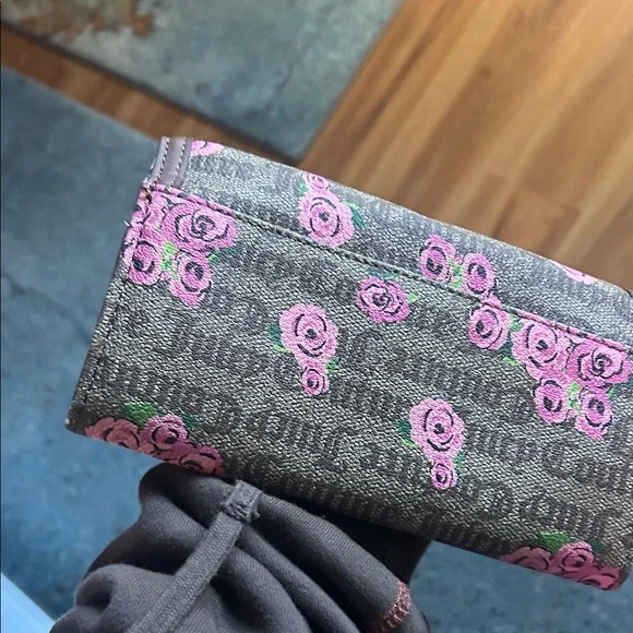 Juicy Couture Brown and Pink Floral Wallet - Picture 3 of 5